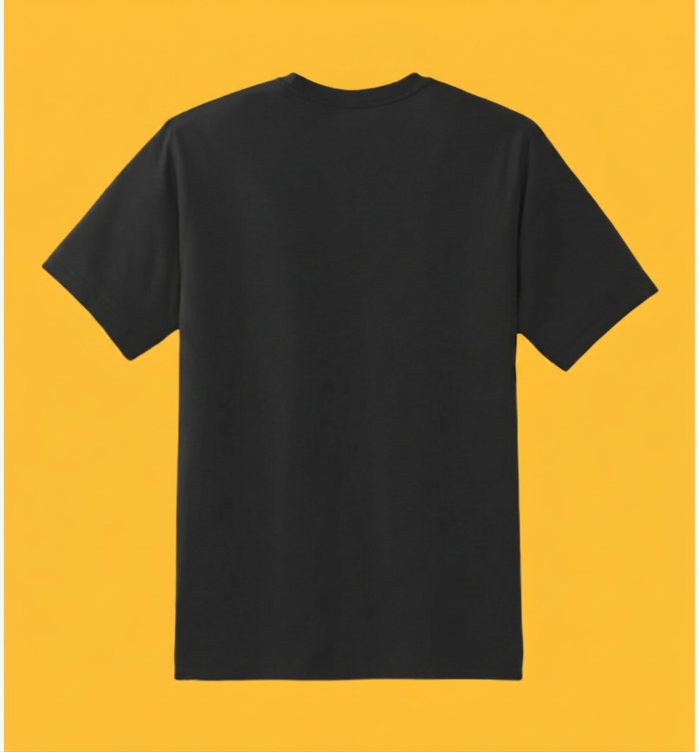 Calligraphy Drop Shoulder Tee — back view