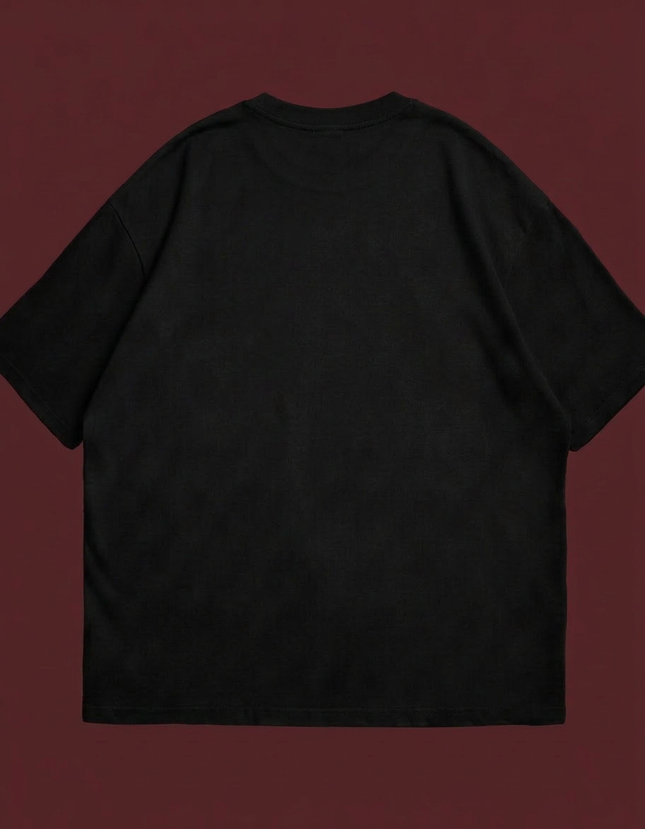 Tawakkul T-Shirt — back view (plain black)